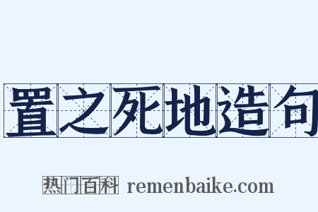 置之死地造句是什么意思的图片